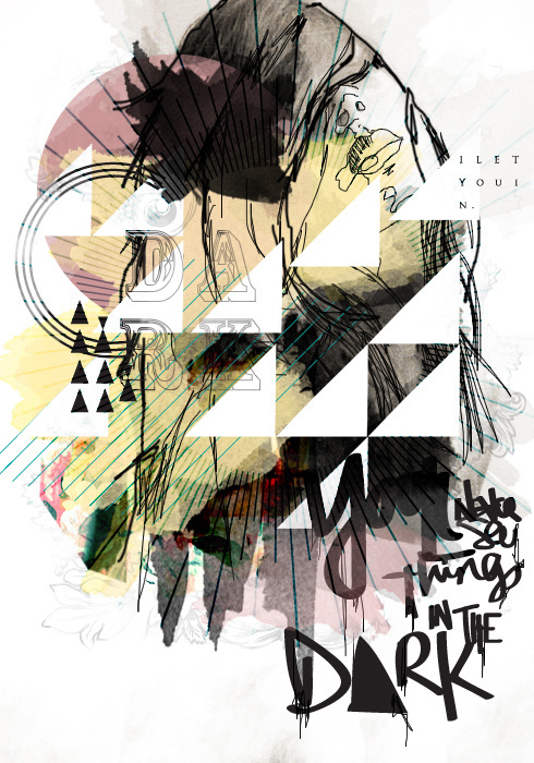 THE DARK #abstract #flevo #rosco #photo #design #graphic #digital #illustration #manipulation #triangles #fashion #collage #typography