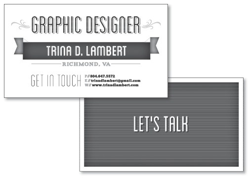 Personal Business Card #branding #print #design #identity #type #typography