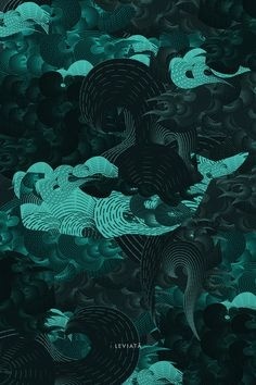 Leviatã Poster illustration Criatura mitológica, geralmente de grandes proporções, bastante comum no imaginário dos navegantes europeus #illustration #poster
