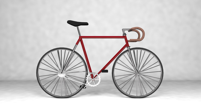 3D Bike created in C4D by Edward Vosper #3D #Bike #C4D #visual art #digital art