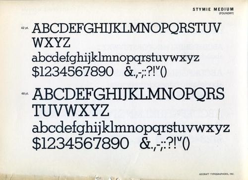 Stymie Medium was designed by M. F. Benton in 1931. #typography