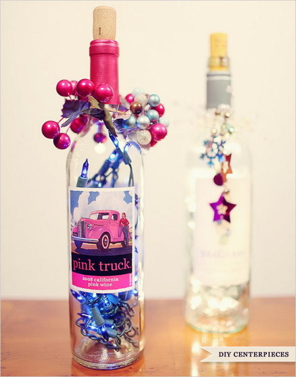 Homemade Wine Bottle Crafts #diy #craft #wine #bottle