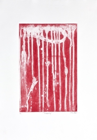 Insecurity #drips #red #printmaking #intaglio #adno #soapground #mike #insecurity