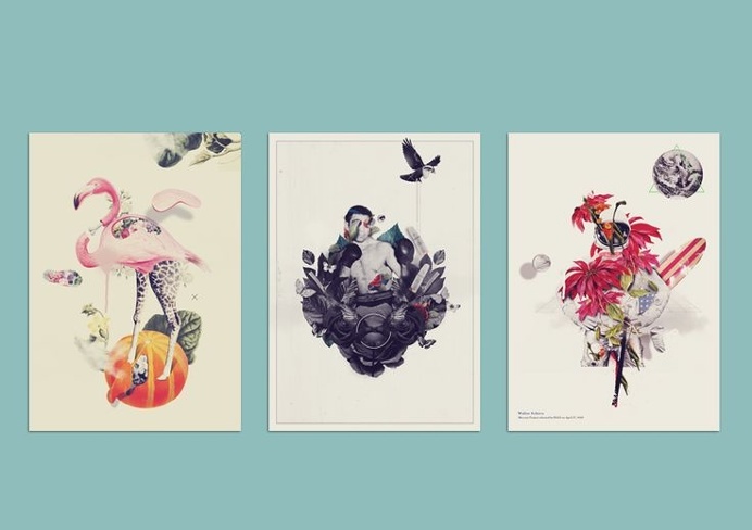 Digital posters collage