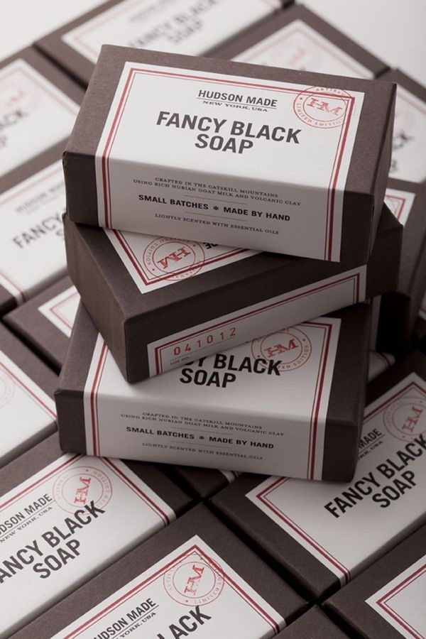 Hudson Made Fancy Black Goat Milk Soap Packaging | Inspiration DE #packaging #fancy