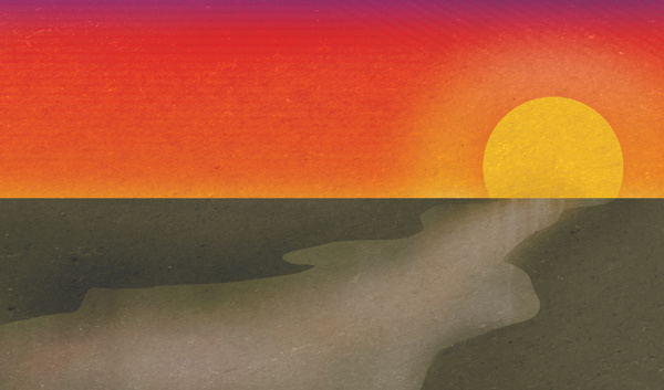 Minimal Sunset #design #graphic #texture #digital #vintage #minimal