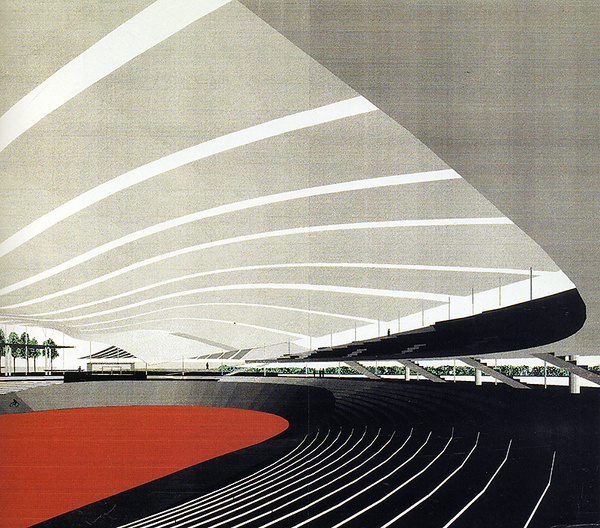 Fumihiko Maki. Japan Architect 16 Winter 1994: 177 | RNDRD #perspectives #renderings #drawings #fumihiko #architecture #maki