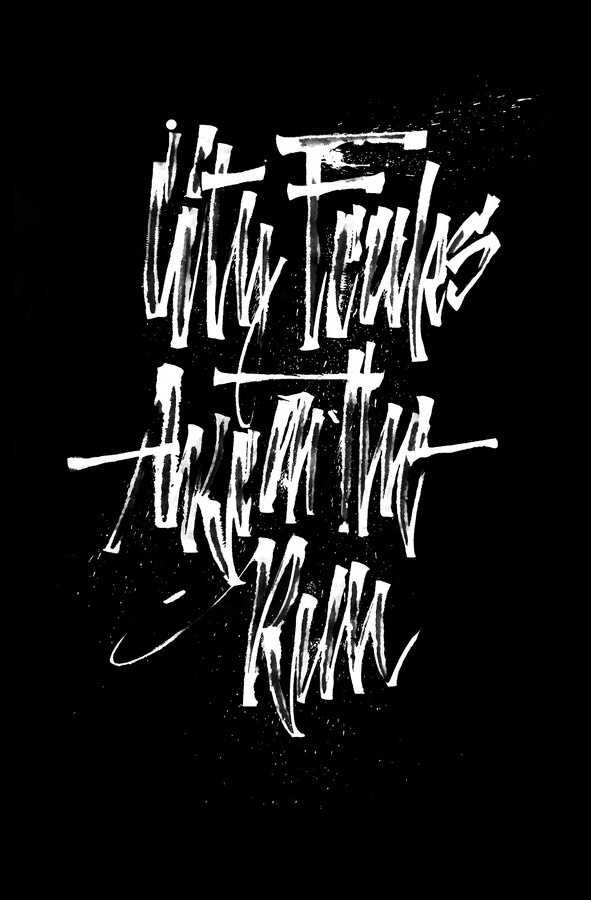 Calligraphi.ca - City Freaks are on the Run - Ruling Pen -Â Misha Karagezyan #calligraphy #karagezyan #calligraphica #misha
