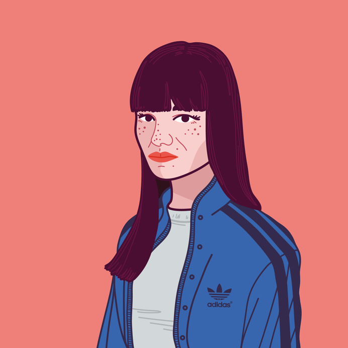 Portrait illustration #model #portrait #vector #illustration