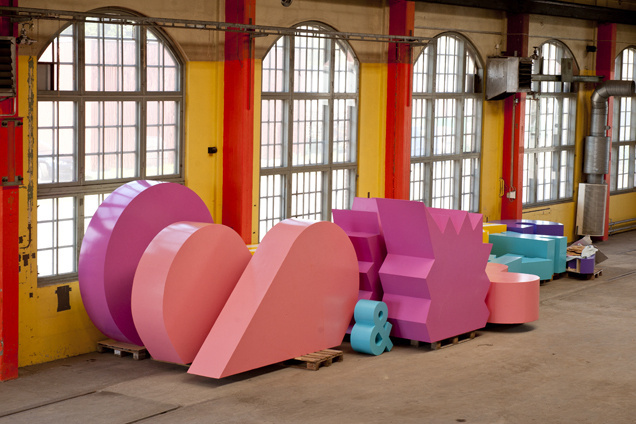 snaks #giant #gigantic #installation #pink #design #graphic #snask #colorful #handmade #art #made #huge #type #hand #typography