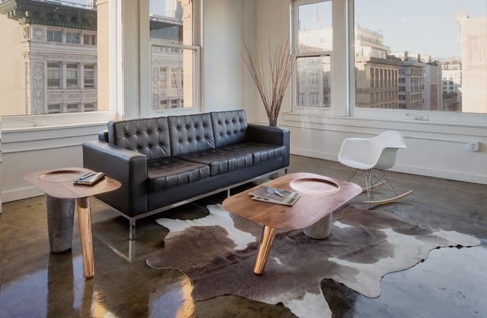 CS1 Collection by Asfrei interaction between walnut wood, concrete and copper - www.homeworlddesign. com (3) #furniture #design #california
