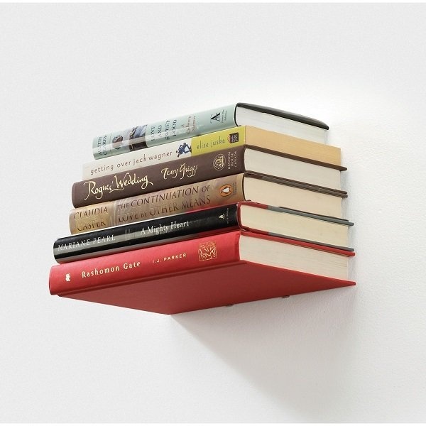 Book lovers, rejoice! Now you can display your reading list in a direction you never thought possible with the floating bookshelf. #modern #design #home #product #furniture #industrial #floating #bookshelf #style