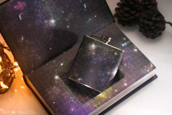 Hollow Book Safe The Ultimate Hitchhiker's Guide by HollowBookCo #hitchhikersguide #book #space #party