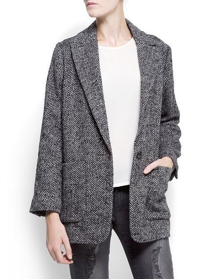 Herringbone short coat - mango - 30 #mango #coat