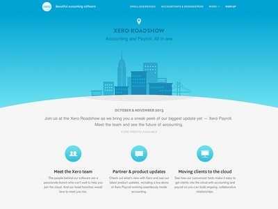 Xero Roadshow US #icons #web #blues