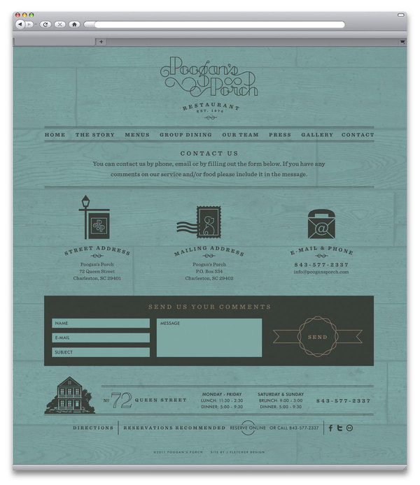 POOGANS_PORCH_CONTACT #branding #j #design #fletcher #identity