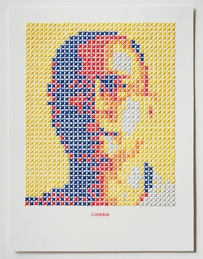 Colossal | An art and design blog. #cross #illustration #colorful #stitched