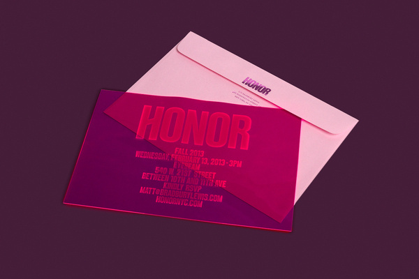 Honor FW'13 Invitation | RoAndCo Studio #layout #design #graphic #invitation