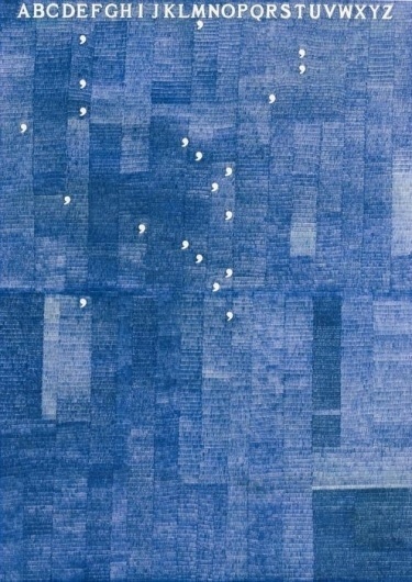 +++++++++++++++++++FOR+CCW+Alighiero+Boetti+Mettere+al+mondo+il+moneo+%281978%29+ballpoint+pen+on+paper+via+tumblr.jpg (JPEG Image, 496x700 pixels) - #boetti #mettere #alighiero #painting #blue #typography
