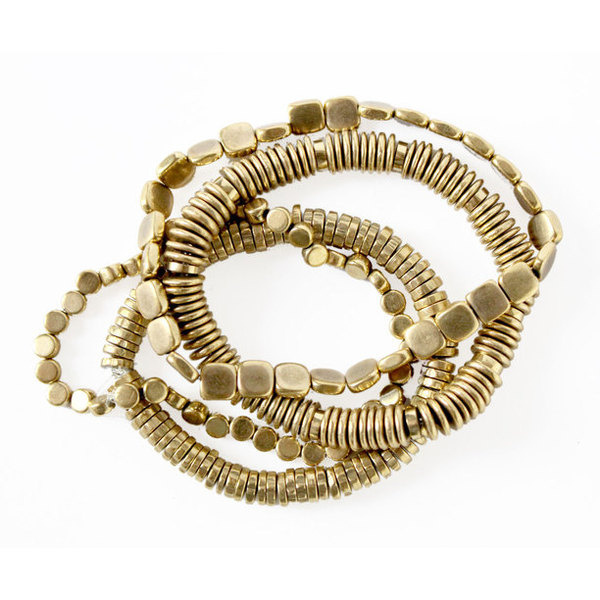 Stack Bracelet Gold Plated jewelry, multi, matthew burnett #jewelry #bracelet
