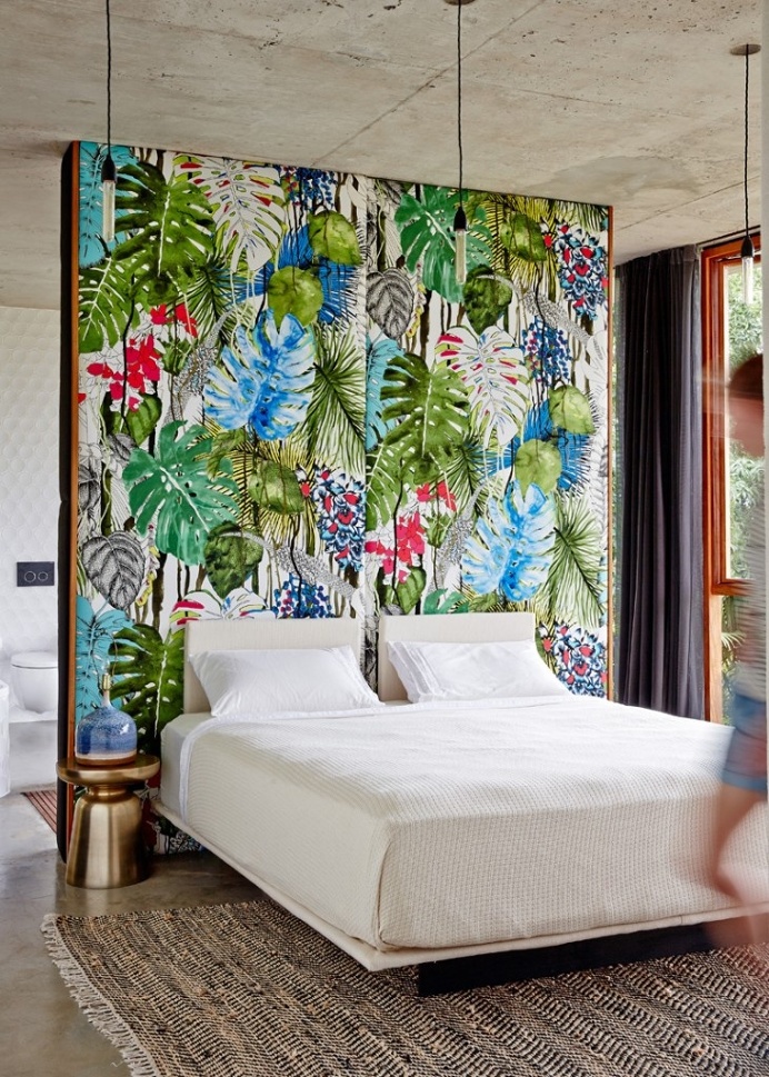 Tropical house nestled amongst treetops