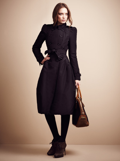 Burberry Prorsum Bow Belted Down Coat #fashion #black #coat