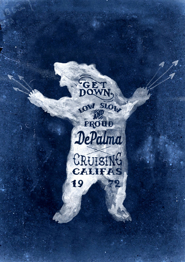 Brush lettering for DePalma Clothing on Behance #old #retro #illustration #type #bear #typography