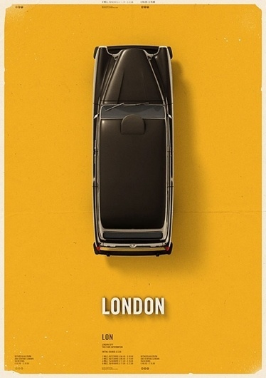 City Cab Poster by Mehmet Gozetlik | TrendLand: Fashion Blog & Trend Magazine #london #city #cab #poster