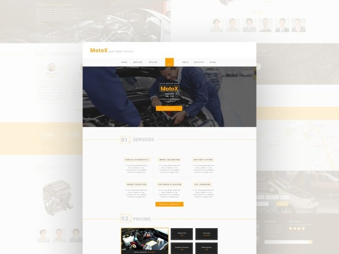 MotoX : PSD Landing Page Template