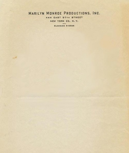 Interesting Letterhead Designs | Letterheady #monroe #york #letterhead #marilyn #new