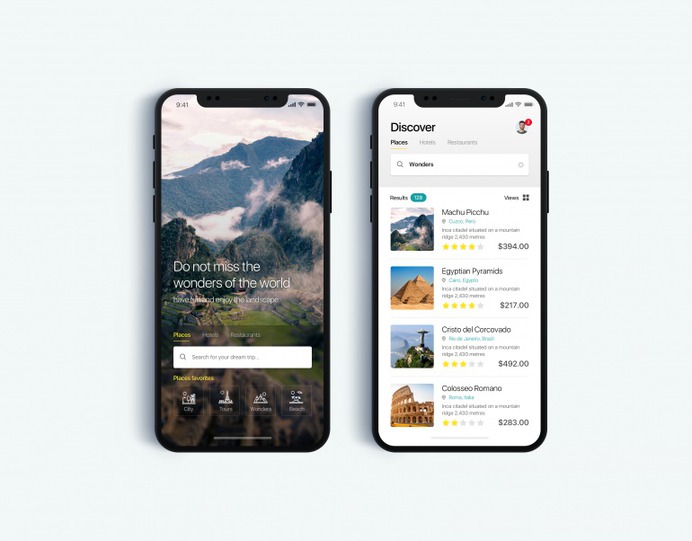 Travel and Tourism App – Daily UI Challenge #6