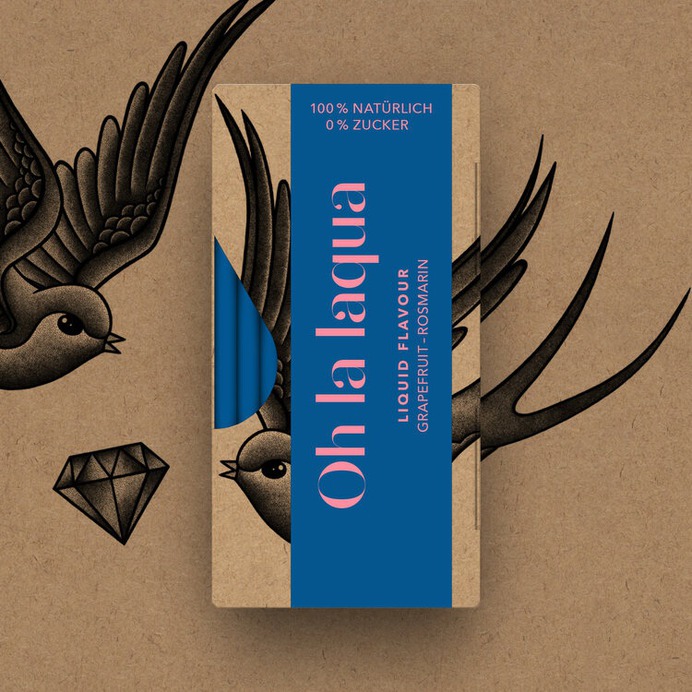 OH LA LAQUA Grapefruit-Rosmarin #branding #packaging #packagingdesign #tattoo #tattoodesign #dotwork