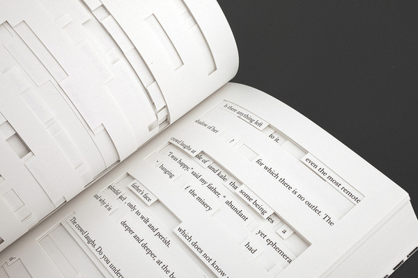 Tree of Codes written by Jonathan Safran Foer #sculpture #print #design #graphic #book #books #covers #diecut #engineering #paper #editorial #innovative #typography
