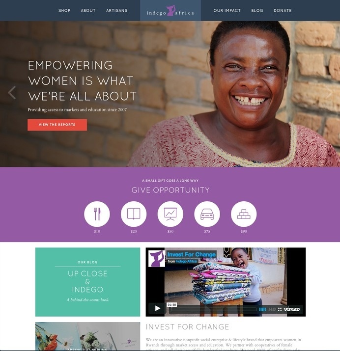 https://indegoafrica.org/ THE CHARLES NYC #website #design #web #flat