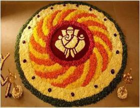 Floral rangoli design