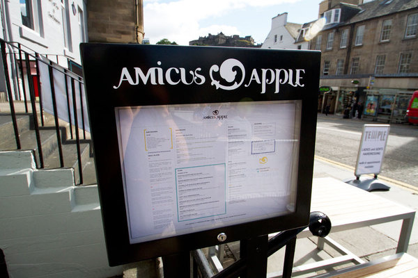 Amicus Apple #dashed #print #design #menu #boxes #wood #drinks #cocktails