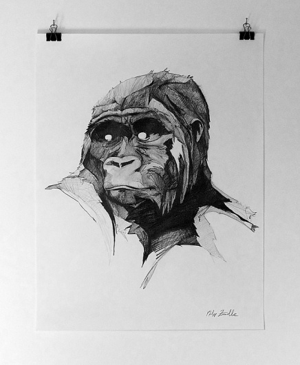 PHILLENNIUM - Philipp Zurmoehle Design Portfolio #illustration #pencil #gorilla #drawing