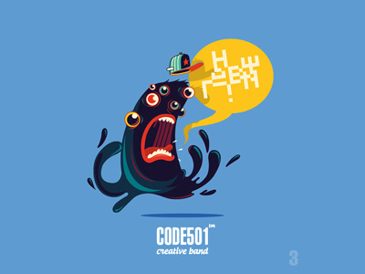 003_blot_code501 #illustration #design #character #blot
