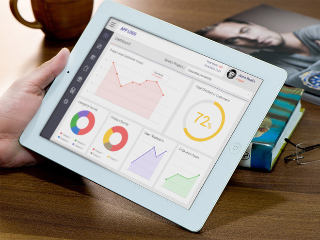 Free iPad Dashboard UI PSD