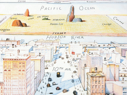 perspective: Cartoonist Saul Steinberg's View of the World from 9th Avenue