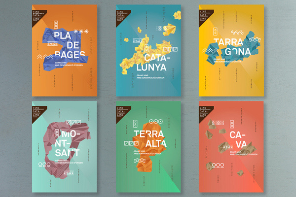 Vins Catalans #spain #shapes #wine #colors #triangles