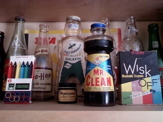 All sizes | Vintage 1950s 1960s Bottles Crayons Soda Mr. Clean Wisk Off Whitman PHONE PIC | Flickr - Photo Sharing! #off #wisk #rc #label #clean #hoo #bo #yoo #package #mr