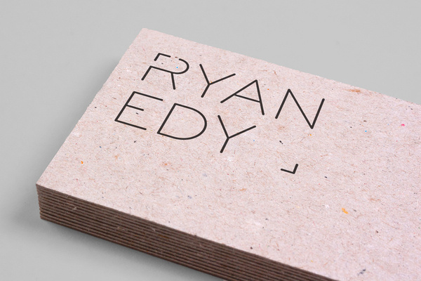 Logo and mixed fibre business card design by Founded for advertising and editorial photographer Ryan Edy #stationary #business #card #identity #paper