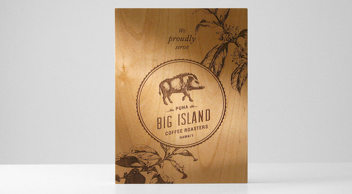 Big Island Coffee Roasters #coffee #wood #signage #seal