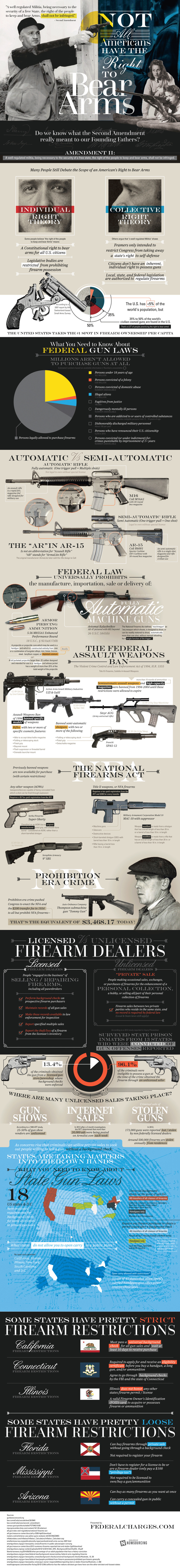 Do you have the right to keep and bear arms? Maybe not, according to this infographic.
