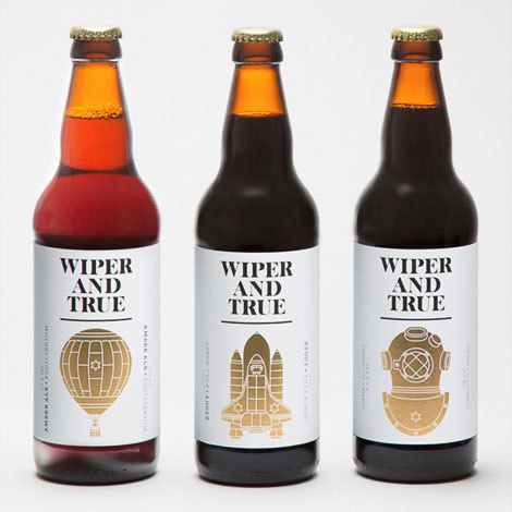 Wiper and True Beer Bottles #beer #bottle #label #packaging