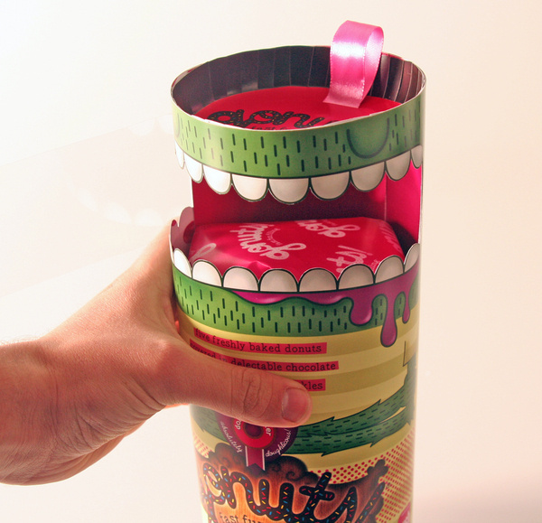 Gonuts!® Donut Packaging Design on Behance #packaging #illustration