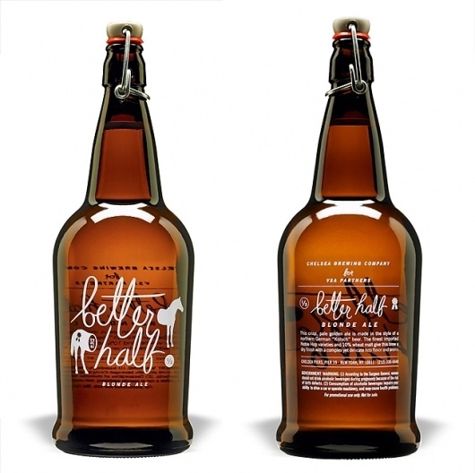 Pretty Package: Better Half Blonde AleÂ |Â remnants #white #bottle #packaging #brown #logo