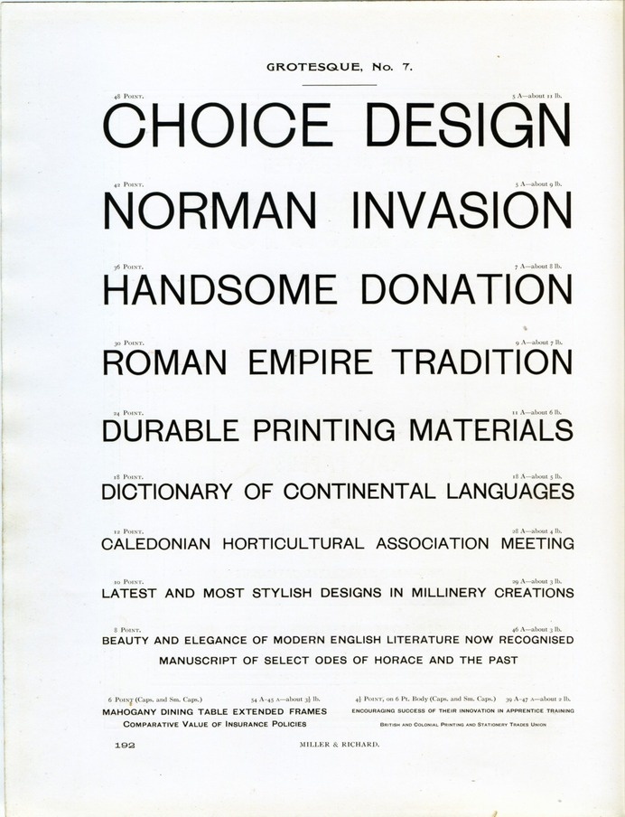 Grotesque № 7 type specimen #type #specimen
