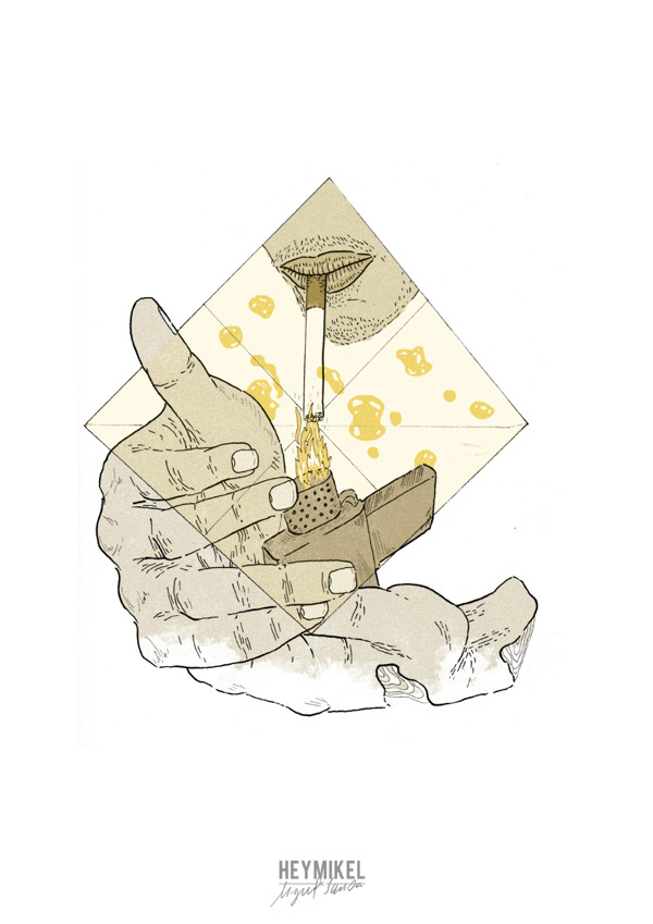 Nem tudo o que reluz xc3xa9 ouro on Behance #artwork #illustration #hands #zippo #smoking #drawing